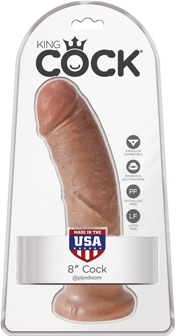 Hovedbilde King Cock Realistisk Dildo 20 cm med Sugekopp