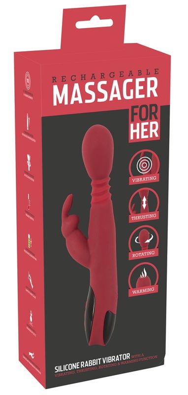 You2Toys Thrusting Rabbit Vibrator m. Varmning