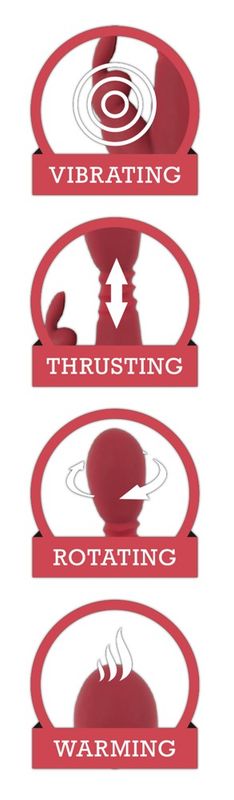 You2Toys Thrusting Rabbit Vibrator m. Varmning